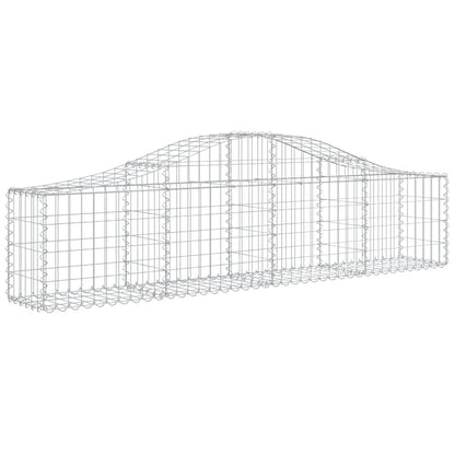 Cestas De Gaviones 18 Uds Forma De Arco Hierro 200x30x40/60 Cm_2