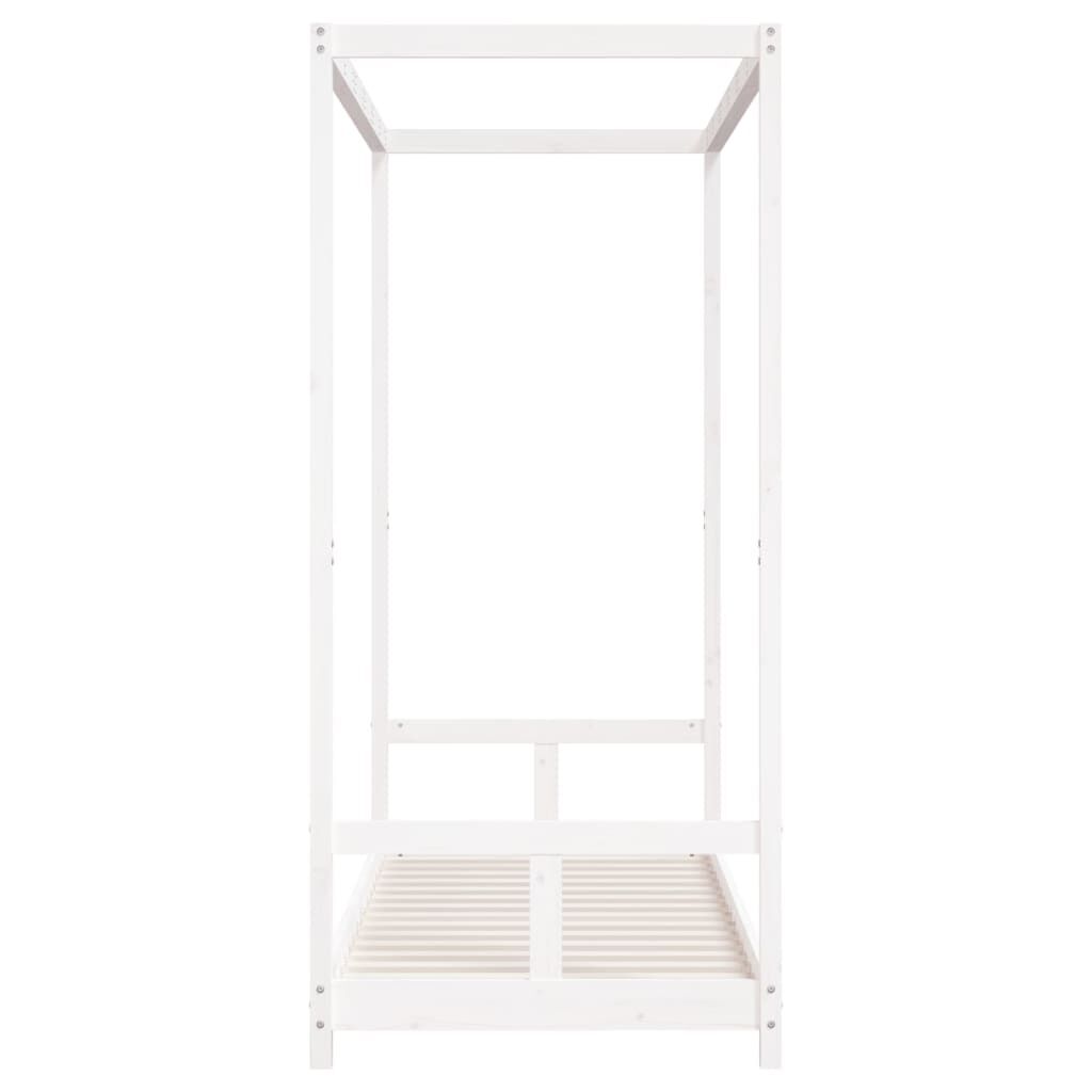 Vidaxl Estructura De Cama Para Niños Madera De Pino Blanco 80x200 Cm_4