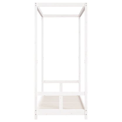 Vidaxl Estructura De Cama Para Niños Madera De Pino Blanco 80x200 Cm_4