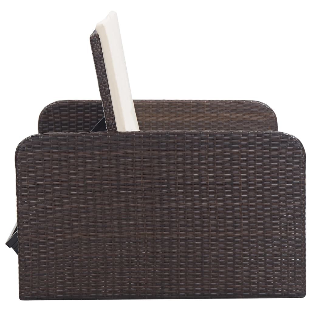 Vidaxl Set Muebles De Jardín 2 Piezas Y Cojines Ratán Sintético Marrón_4