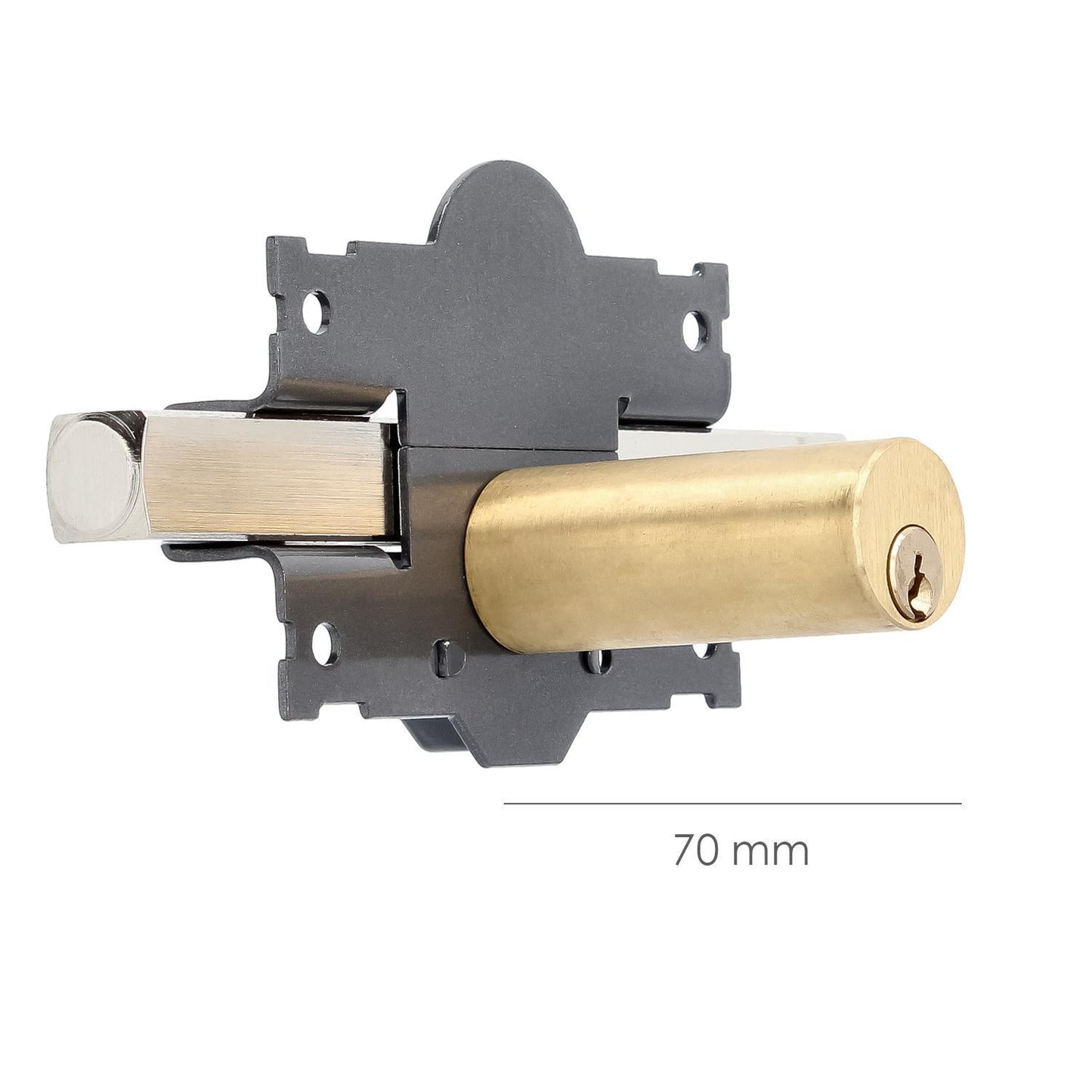 Cerrojo B-3 Llave Y Pulsador Pasador De 161mm Cilindro Redondo De 70mm_2