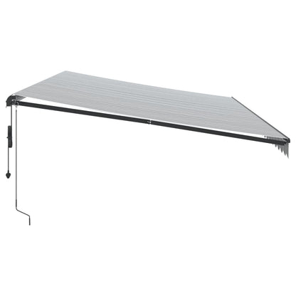 Toldo Retráctil Automático Luz Led Antracita Blanco 600x350 Cm_4