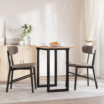 Mesa De Comedor Marco O Madera Maciza Pino Y Acero 80x50x75 Cm_1