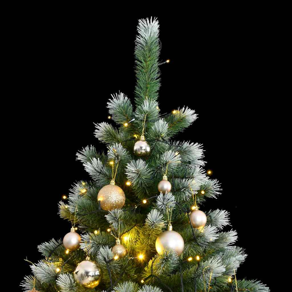 Vidaxl Árbol De Navidad Artificial Con Bisagras 300 Led Y Bolas 240 Cm_2