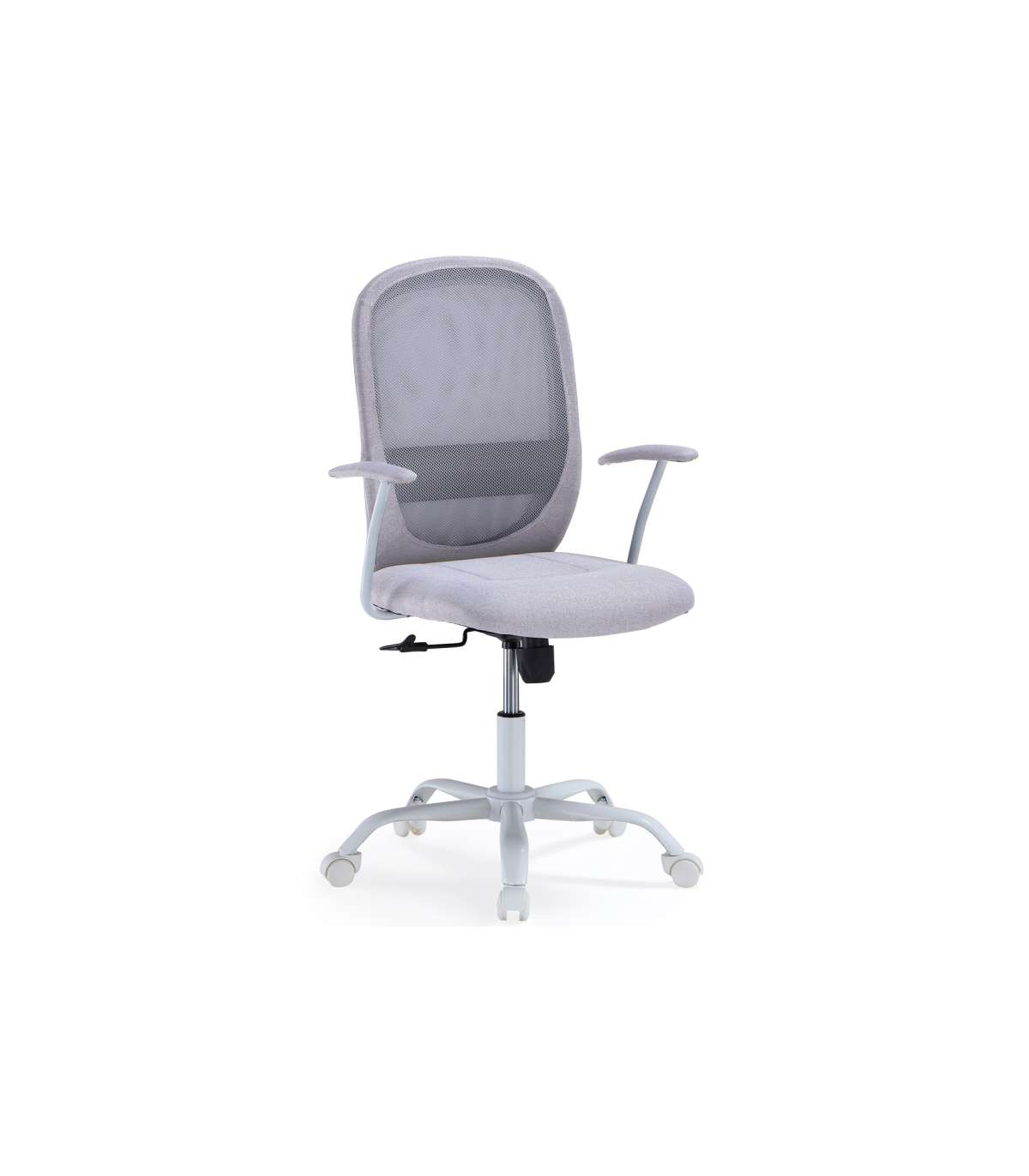 Sillón Despacho Giratorio Maggie Tapizada En Tejido Gris Pearl, 64cm(ancho) 98/110cm(altu_5