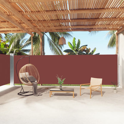 Vidaxl Toldo Lateral Retráctil Marrón 180x1000 Cm_1