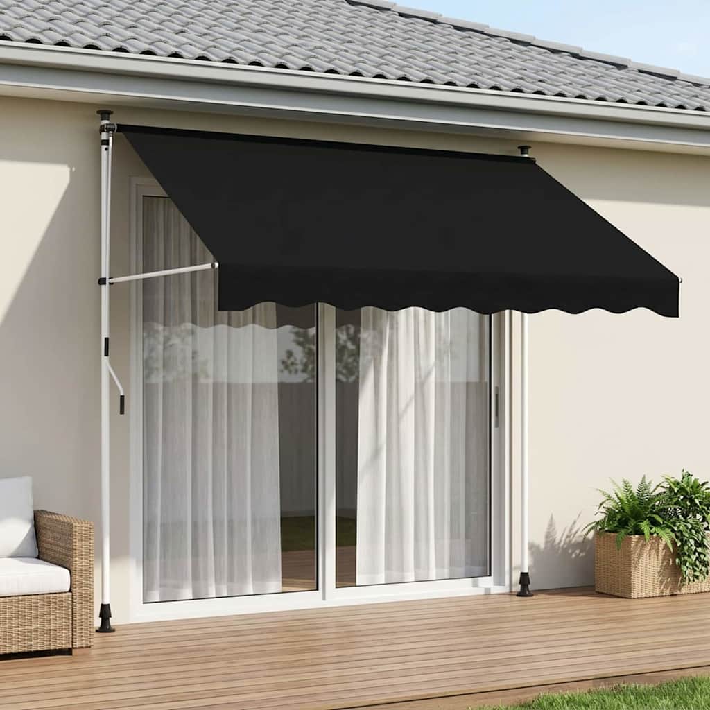 Toldo Retráctil Manual Negro 300 Cm_1