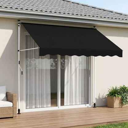 Toldo Retráctil Manual Negro 300 Cm_1