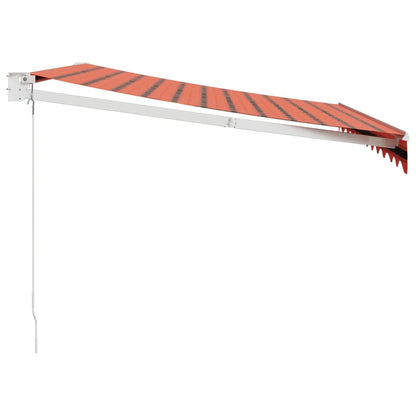 Toldo Retráctil Aluminio Y Tela Naranja Y Marrón 3x2,5 M_3