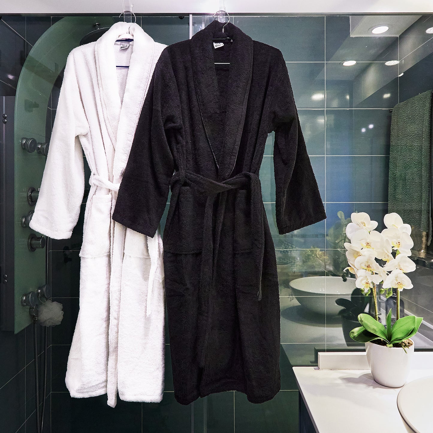 Albornoz L/xl 360 Gr/m2 100% Algodón Negro_5