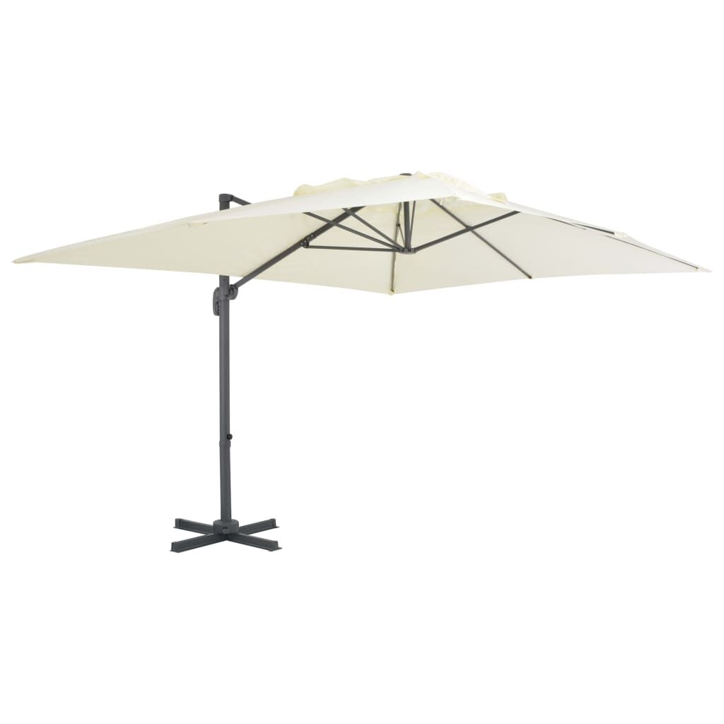 Vidaxl Sombrilla De Jardín Voladiza Con Poste De Aluminio 400x300 Cm Arena_0
