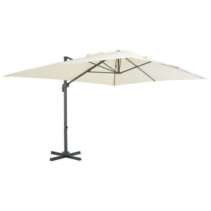 Vidaxl Sombrilla De Jardín Voladiza Con Poste De Aluminio 400x300 Cm Arena_0