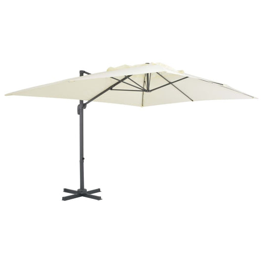 Vidaxl Sombrilla De Jardín Voladiza Con Poste De Aluminio 400x300 Cm Arena_0