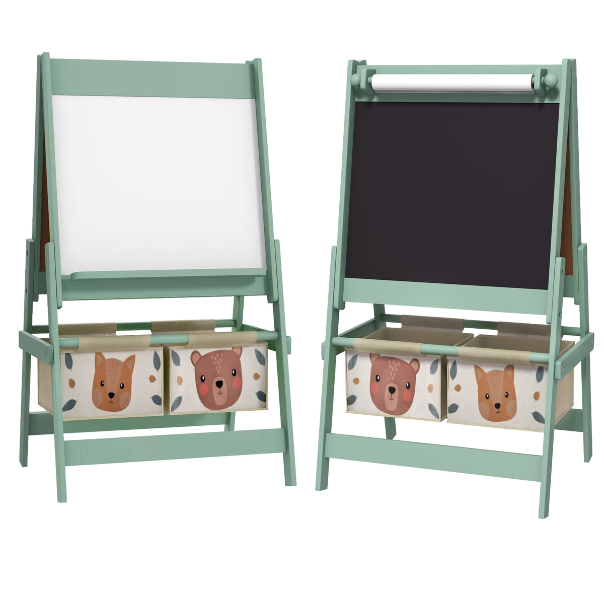 Caballete Para Niños Aiyaplay Mdf, Madera De Pino Verde 54x46.5x93 Cm_0