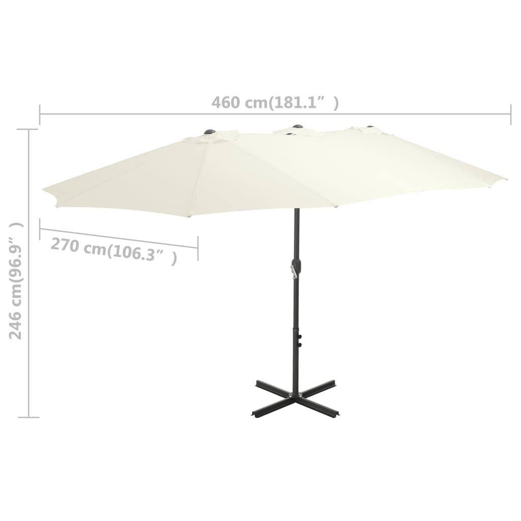 Vidaxl Sombrilla De Jardín Con Palo De Aluminio Arena 460x270 Cm_2
