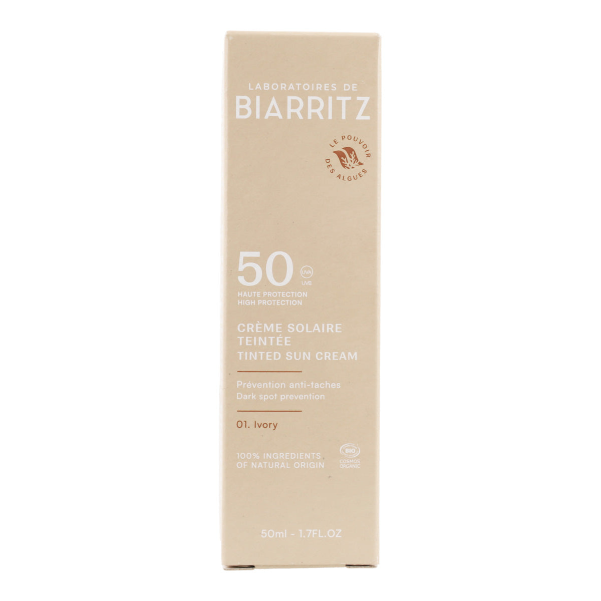 Crema facial color marfil spf 50 Biarritz