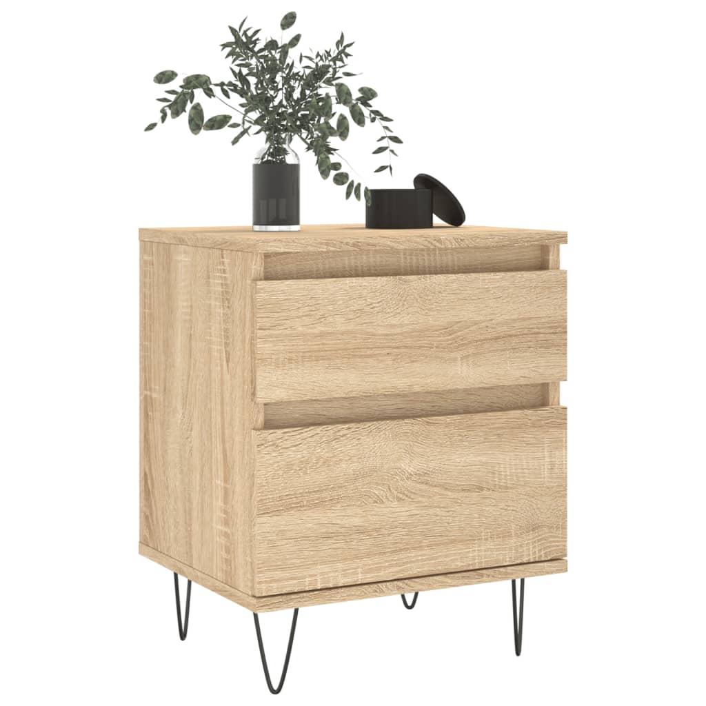 Mesita De Noche Madera De Ingeniería Roble Sonoma 40x35x50 Cm_2