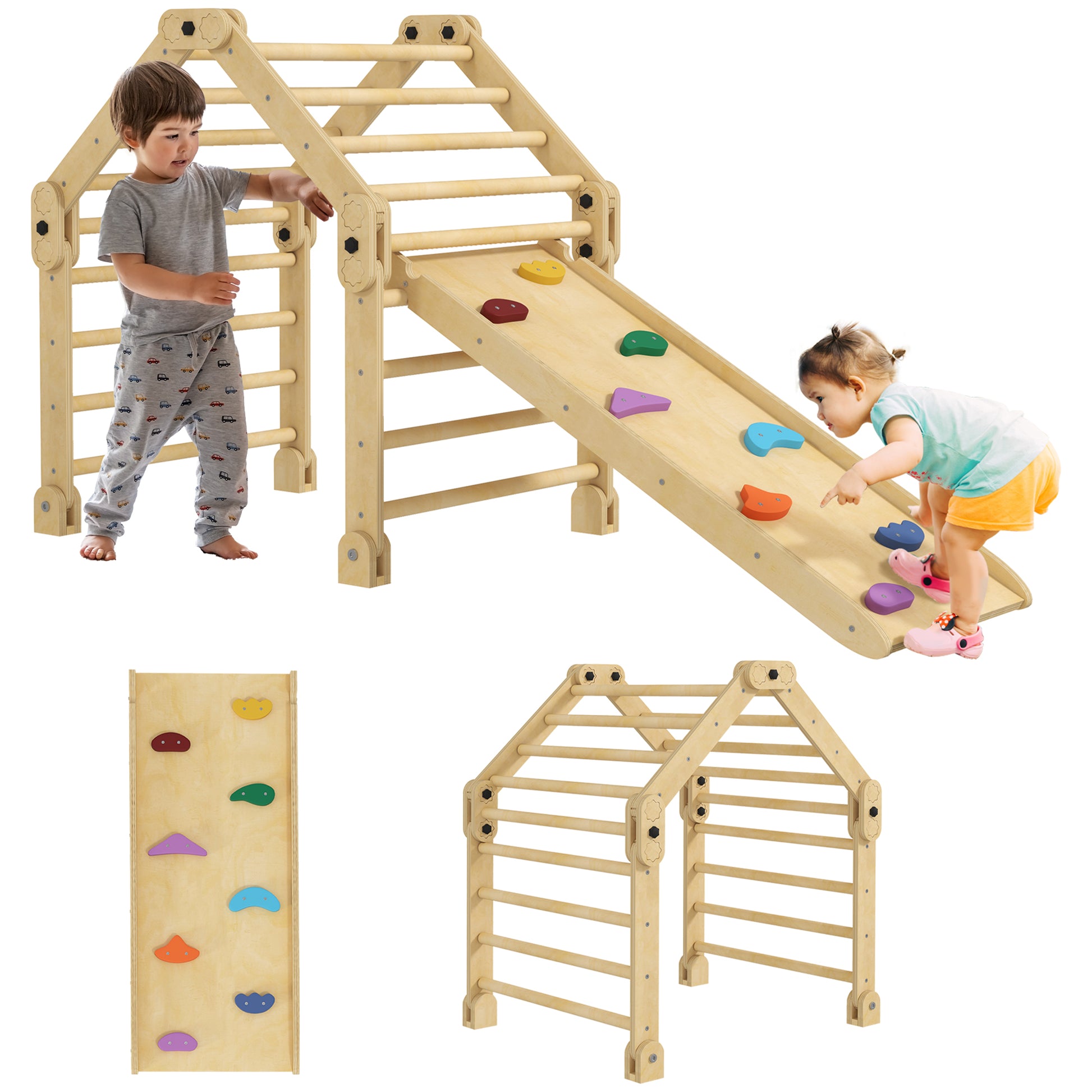 Aiyaplay Escalada Para Niños De 18-48 Meses 3 En 1 175x70x89 Cm Multicolor_0