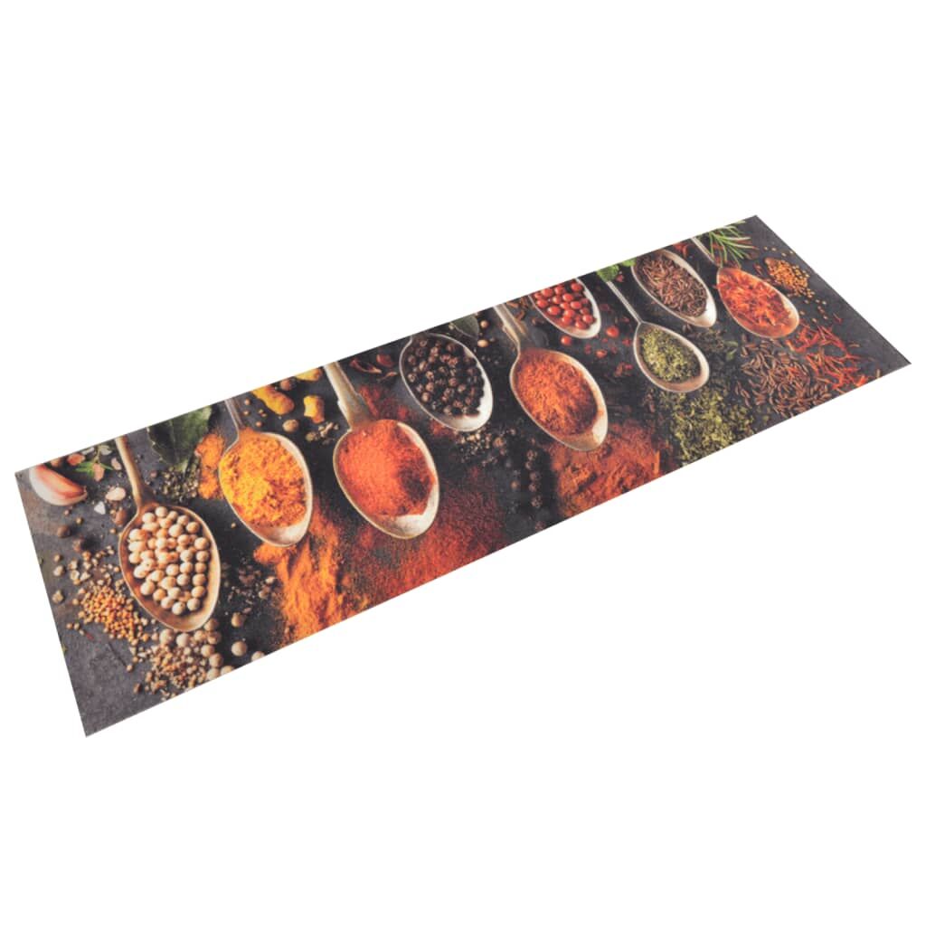 Vidaxl Alfombra De Cocina Lavable Terciopelo Cuchara Especias 45x150cm_0