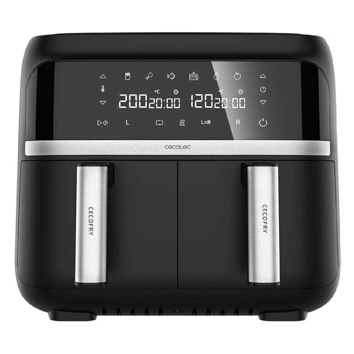 Freidora Sin Aceite 9 L De Aire Caliente Cecofry Advance Double. 2850 W, Dietética, Compacta Y Digital, 2 Cestillos Con Temperatura Dual Y Tecnologí_0