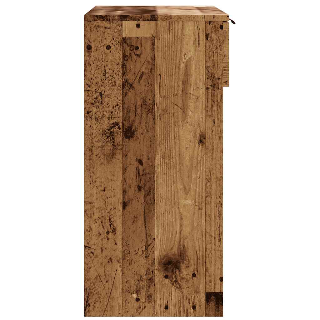Mesa Consola Madera Contrachapada Envejecida 90x36x75 Cm_3