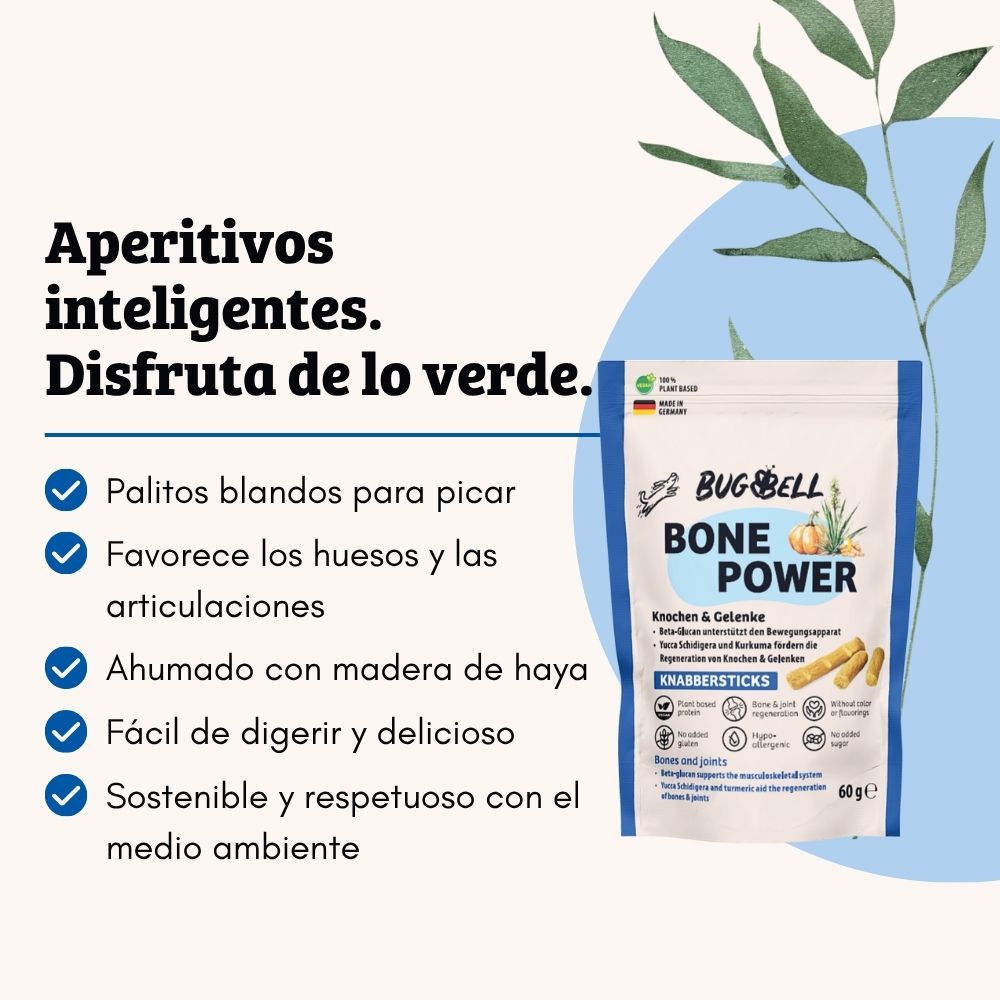 BugBell BonePower Snack blando para perros 12×60 g – apoyo para huesos y articulaciones_1