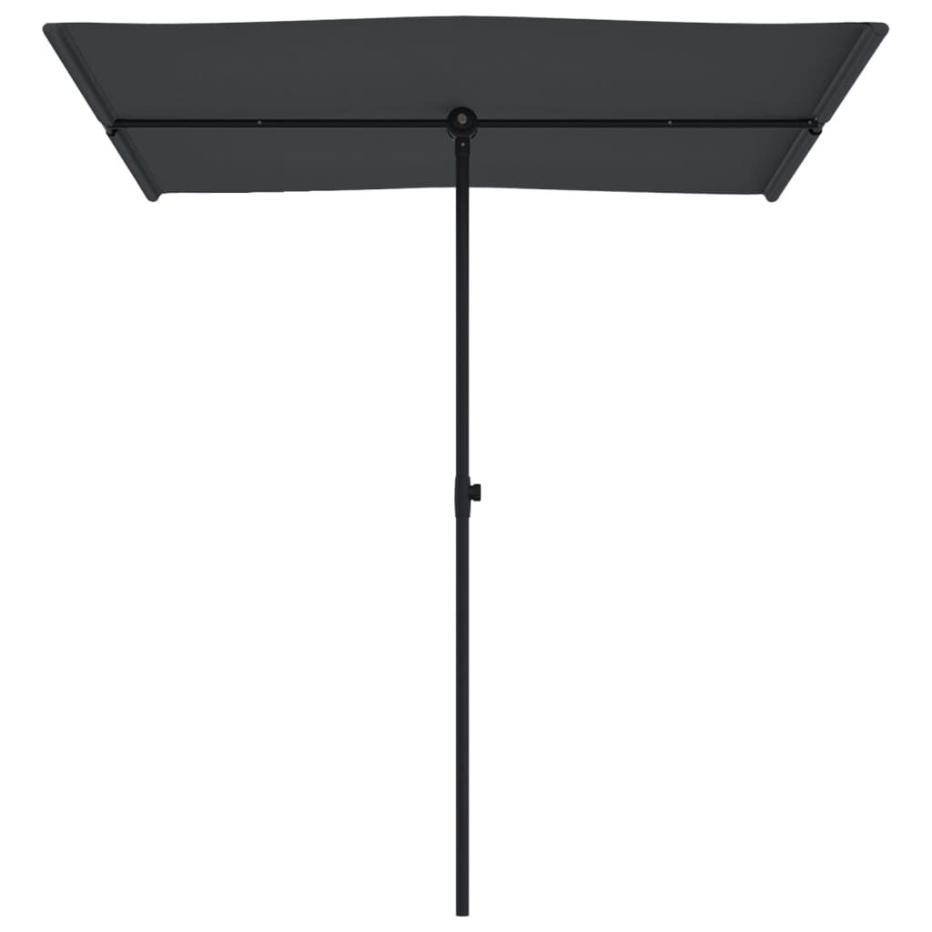 Vidaxl Sombrilla De Jardín Con Palo De Aluminio Negra 180x110 Cm_3