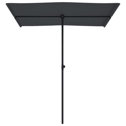 Vidaxl Sombrilla De Jardín Con Palo De Aluminio Negra 180x110 Cm_3