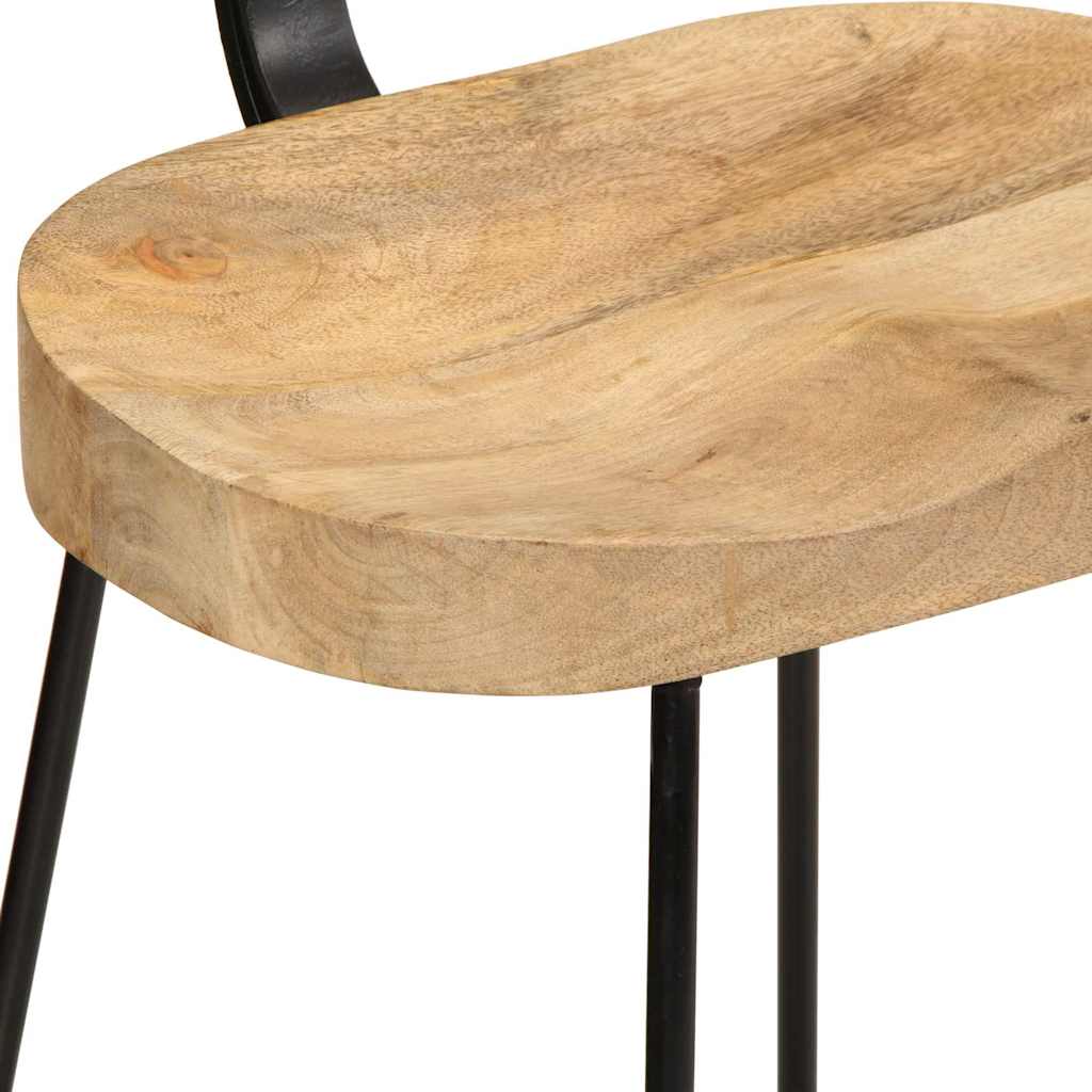 Taburetes De Barra 2 Uds 49x43x88 Cm Madera Maciza De Mango_4