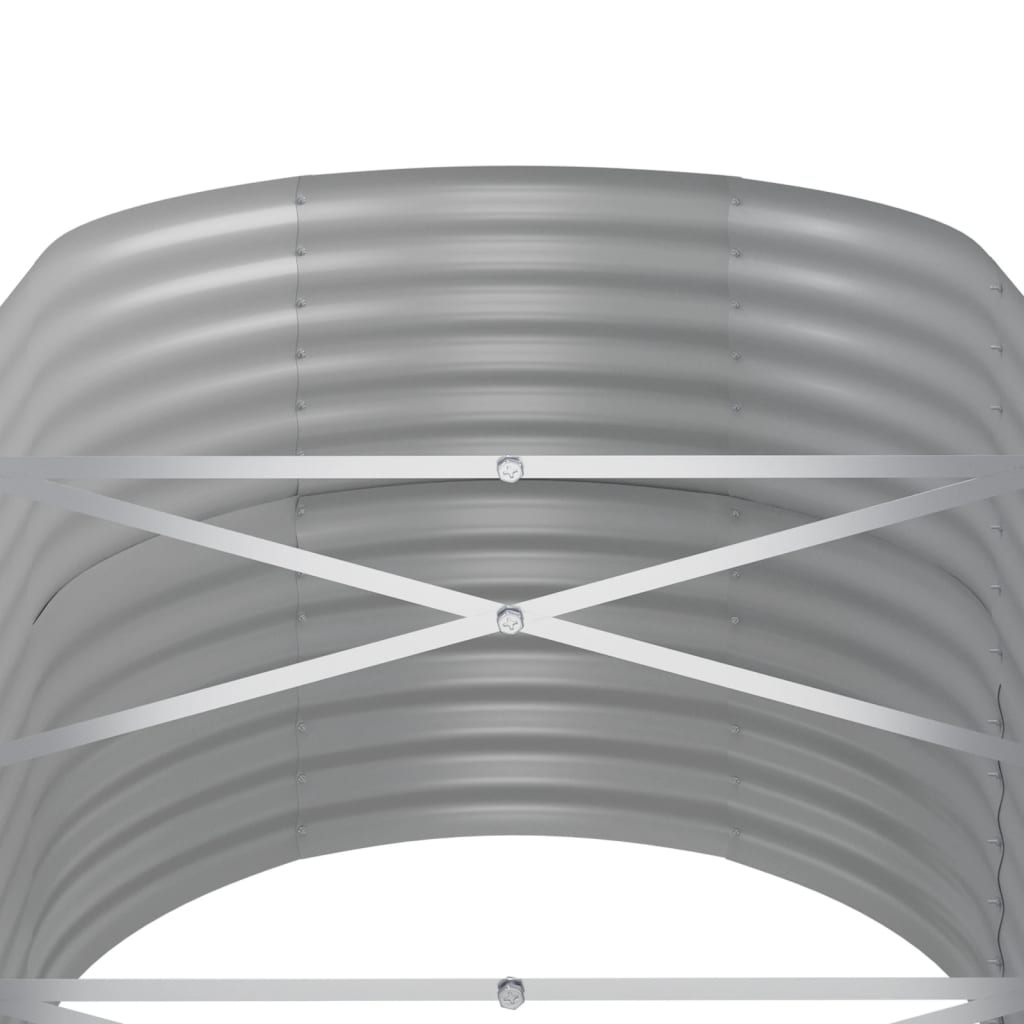 Jardinera Arriate Acero Galvanizado Gris 368x80x68 Cm_4