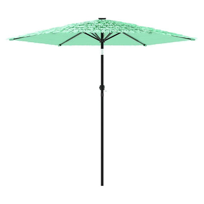 Vidaxl Sombrilla De Jardín Con Poste De Acero Verde 268x268x226 Cm_3