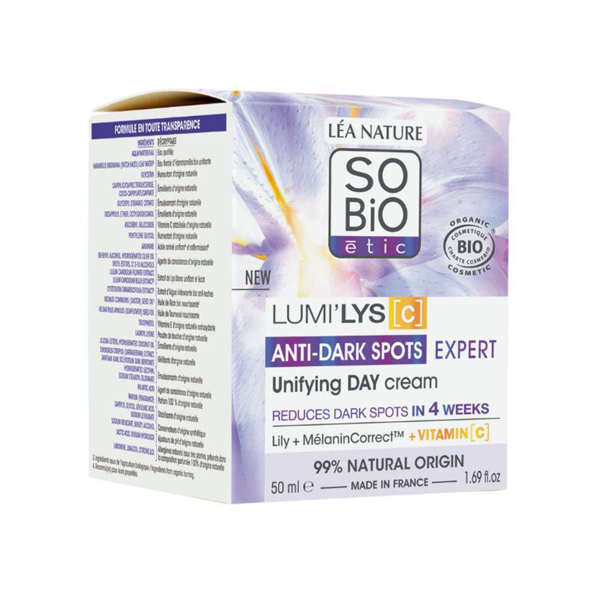 CREMA DÍA LUMI'LYS [C] ANTIMANCHAS EXPERT, SO'BIO, 50 ml