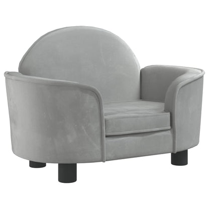 Cama Para Perros De Terciopelo Gris Claro 66x40x45 Cm / Vetonek_0