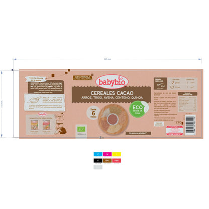 Cereales infantiles con cacao 220 g Babybio