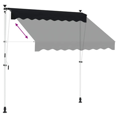 Toldo Retráctil Manual Negro 400 Cm_5