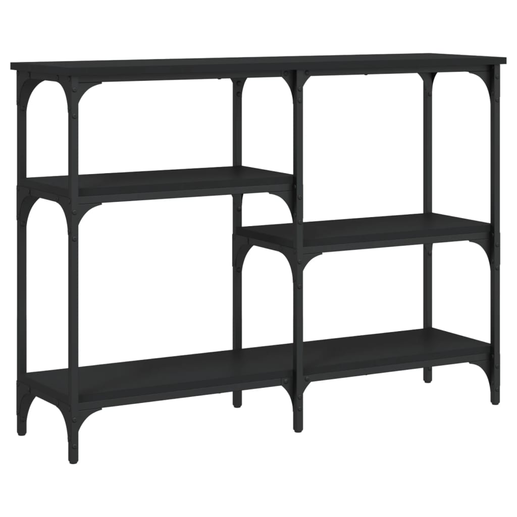 Mesa Consola Madera De Ingeniería Negra 102x29x75 Cm_0