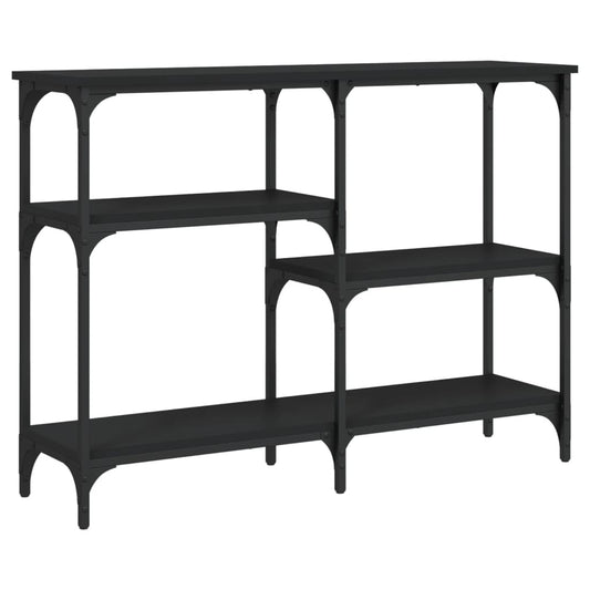 Mesa Consola Madera De Ingeniería Negra 102x29x75 Cm_0
