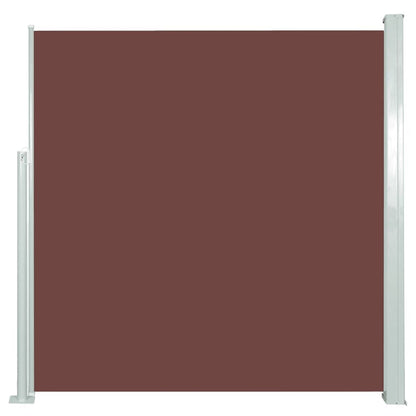 Vidaxl Toldo Lateral Retráctil De Jardín Marrón 140x300 Cm_0