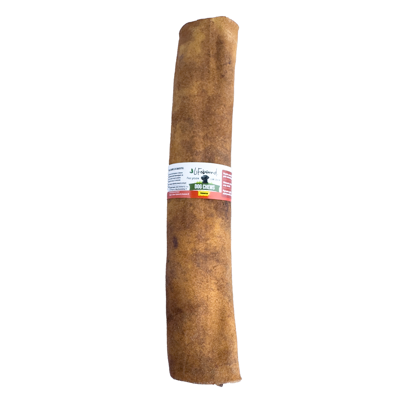 Lifebound - Hueso Masticable Natural Para Perros De Piel De Ternera En Rollo Sabor Tocino - 10 Piezas XXL