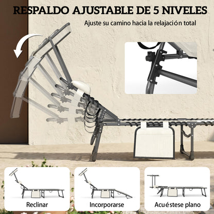 Outsunny Set De 2 Tumbonas Jardín Exterior_4