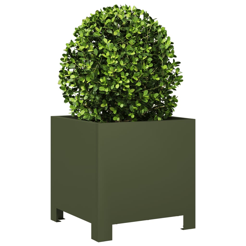 Jardinera Hexagonal Acero Verde Oliva 30x30x30 Cm_2