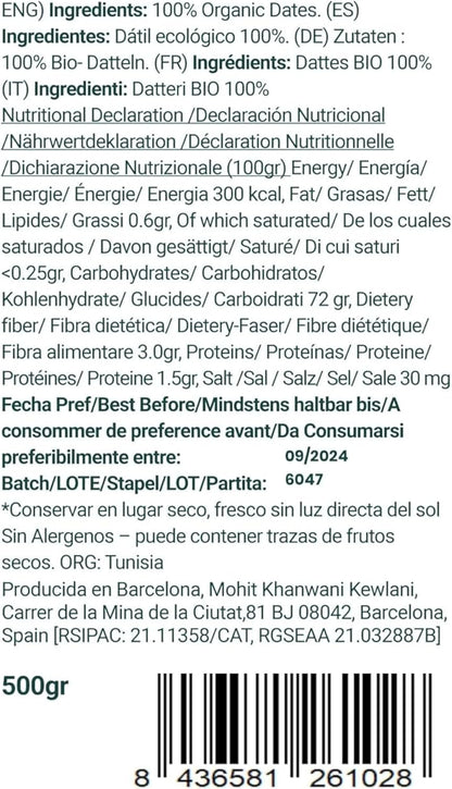 Sirope De Dátil Bio - 500g | Endulzante Natural Ecológico Vegano, Alternativa Al Azúcar Refinado, Sin Gluten_1