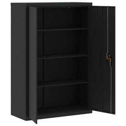 Armario Archivador De Acero Negro 90x40x140 Cm_3