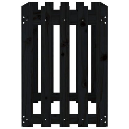 Arriate Elevado Jardín Con Valla Madera Pino Negro 100x50x70cm_5