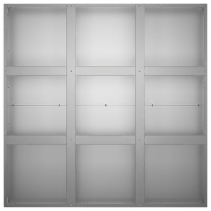 Macetero De Jardín Plateado 100 X 100 X 50 Cm Acero Galvanizado_3