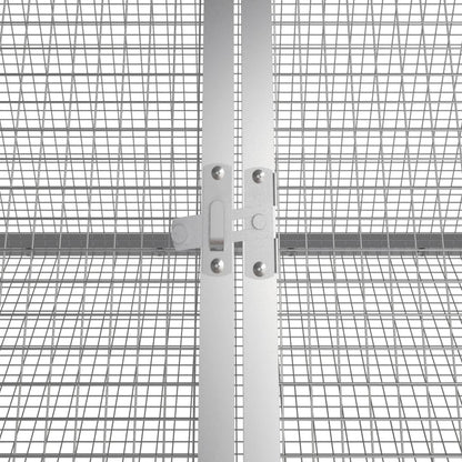 Vidaxl Jaula De Conejos Acero Galvanizado Antracita 403,5x80,5x71 Cm_4