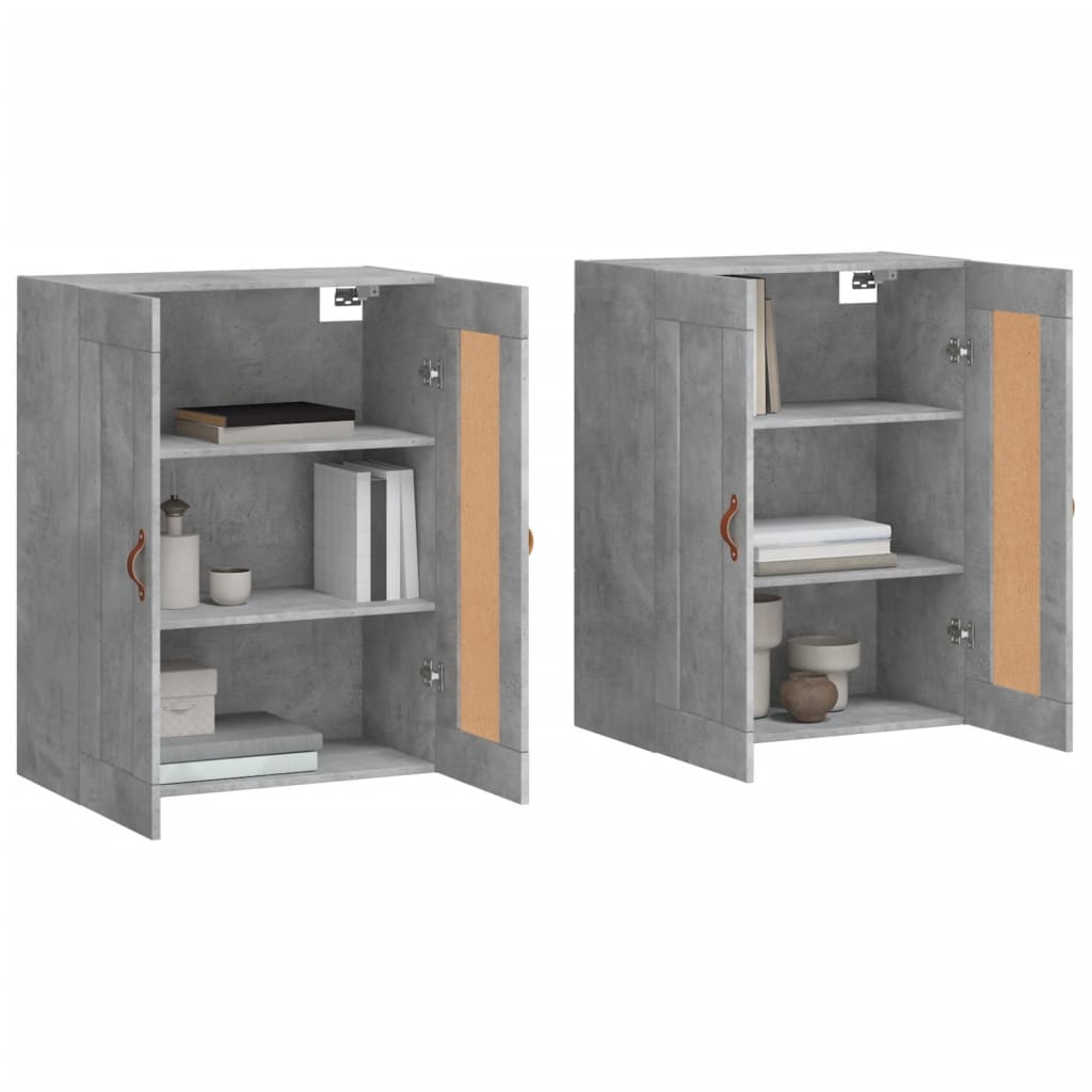 Armarios De Pared 2 Uds Madera De Ingeniería Gris Hormigón_2
