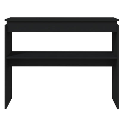 Mesa Consola Madera Contrachapada Negro 102x30x80 Cm_2