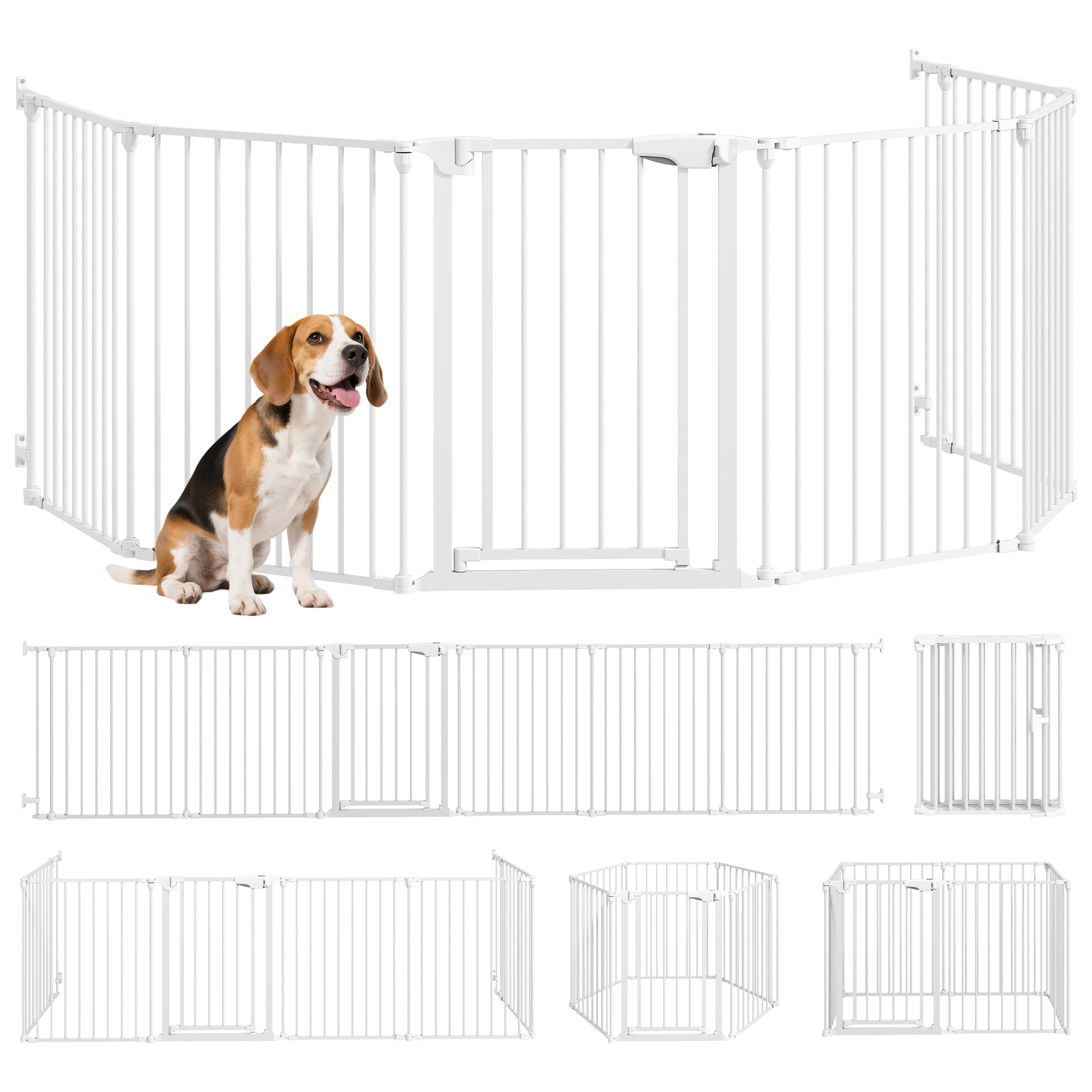 Pawhut Barrera Para Perros Plegable_0