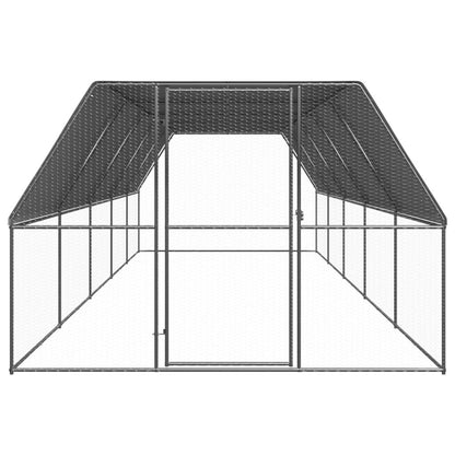 Vidaxl Jaula Gallinero De Exterior De Acero Galvanizado 3x10x2 M_1